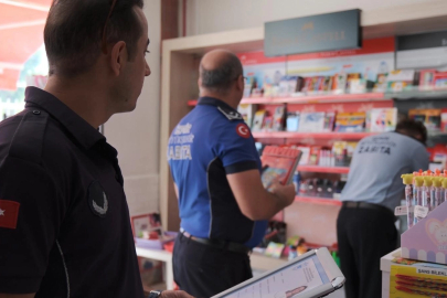 İzmir Zabıtası'ndan kantin ve kırtasiyecilere denetim