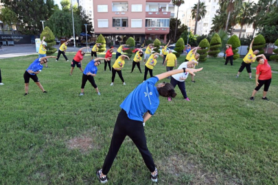 Mersin’de emeklilere “Sabah Sporu” etkinliği