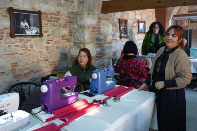 Muğla Milas'ta el emeği çantalar üretildi