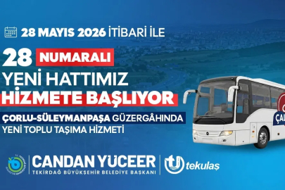 Çorlu-Süleymanpaşa Güzergâhında Yeni Toplu Taşıma Hizmeti Başlıyor