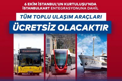 6 Ekim’de Toplu Ulaşım Ücretsiz